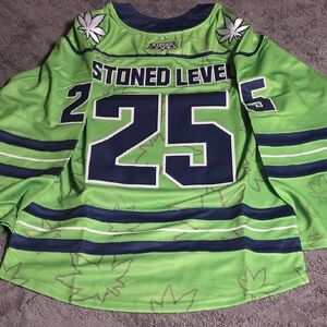 808 STONED LEVEL Green Hockey Jersey